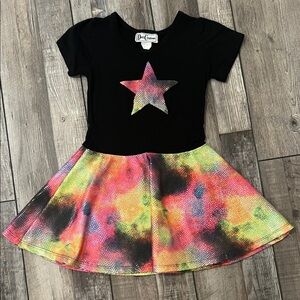Dori Creations Girls Colorful Star Kids Dress